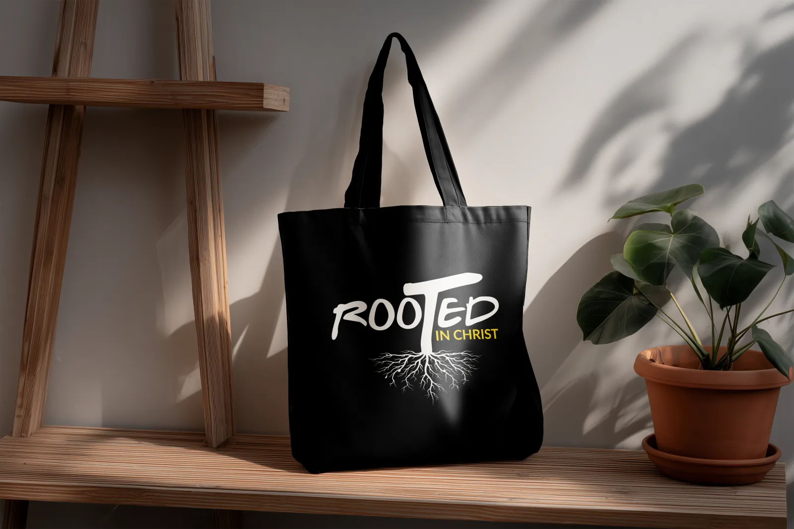 Rooted in Christ Tote Bag